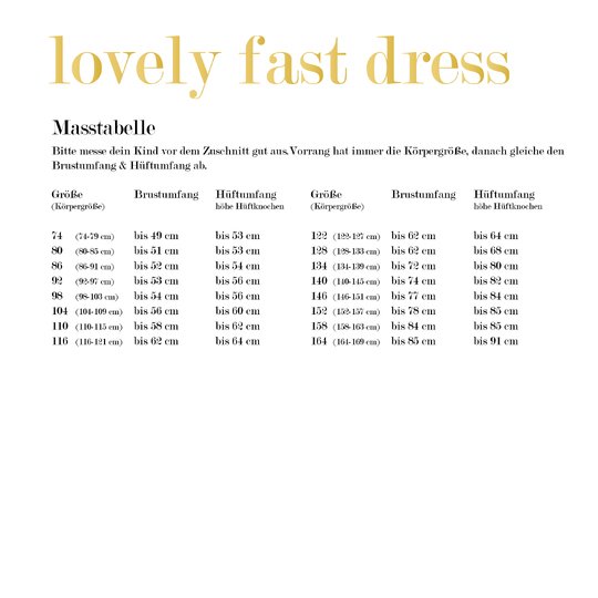 lovely fast dress 74-164 Kleid Festkleid Drehkleid Tüllkleid