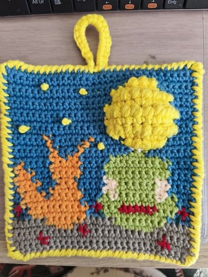 Häkelanleitung Topflappen & Granny Squares – Der kleine Prinz (2 Motive)
