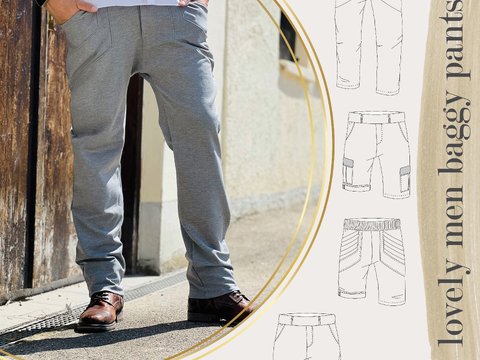 lovely men baggy pants XS - 6XL Herrenhose Bermuda Shorts kurze Hose