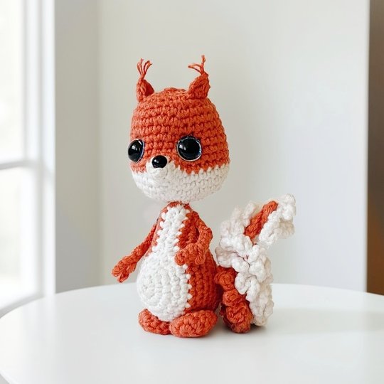 Kleines Eichhörnchen. Amigurumi. Häkelanleitung