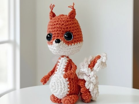 Tiny Squirrel. Amigurumi. Crochet Pattern