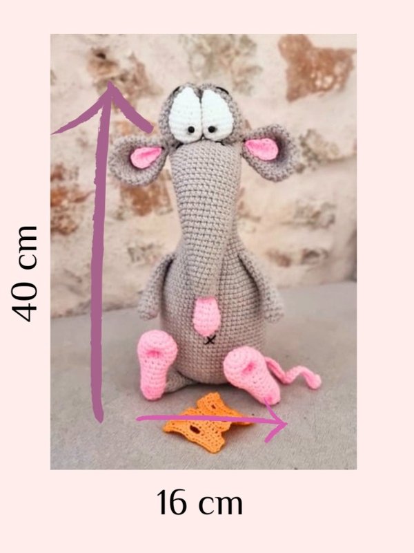 P6 Rat Crochet Pattern PDF in English and German. - Image 7