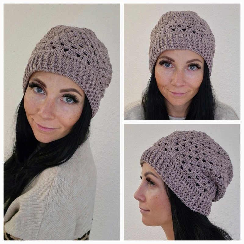 PDF Häkelanleitung Beanie Granny Chic - trendige Häkelmütze im Granny Style