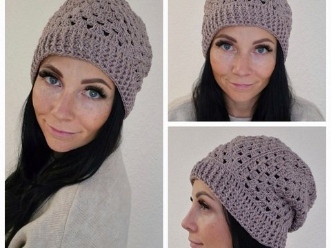 PDF Häkelanleitung Beanie Granny Chic - trendige Häkelmütze im Granny Style