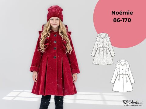 Kindermantel Noémi Gr. 86 - 170 Schnittmuster zum Nähen