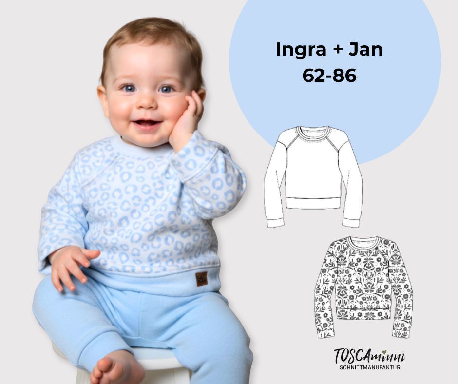 Schnittmuster Babyshirt Ingra-Jan Gr. 62-86