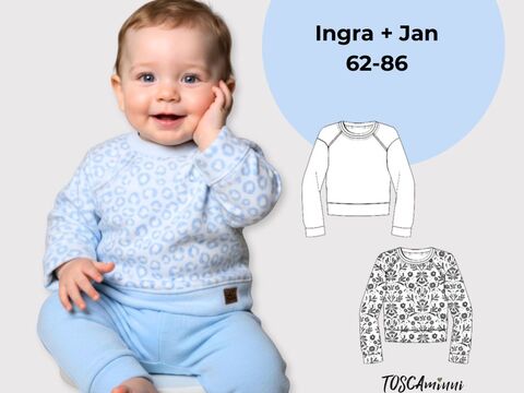 Schnittmuster Babyshirt Ingra-Jan Gr. 62-86