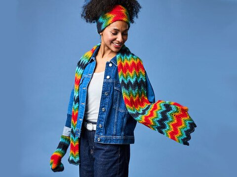 3-TLG SET DENISE, gestrickt