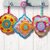 Crochet Pattern for Decorative Pendants Bag hanger: Heart, Square, Circle