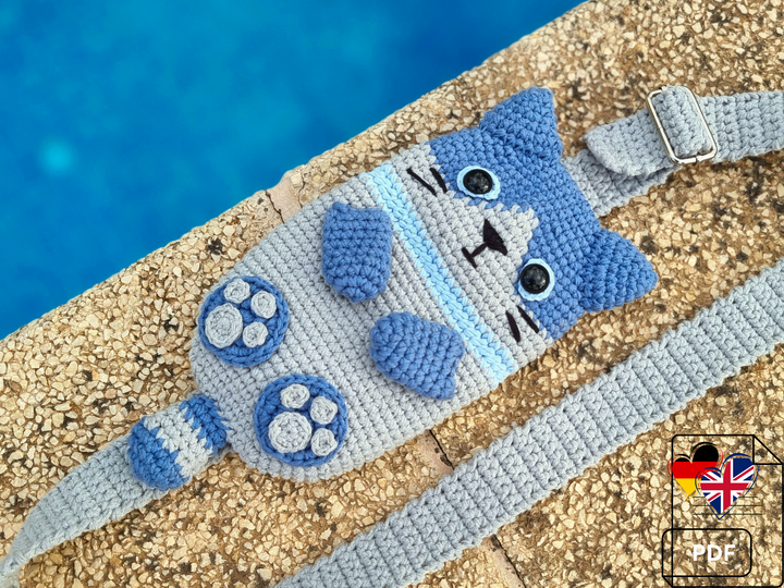 T15 Umhängetasche "Katze" (slip) PDF auf Englisch und Deutsch