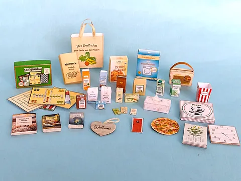 Bastelbögen Miniatur-Verpackungen und Zubehör