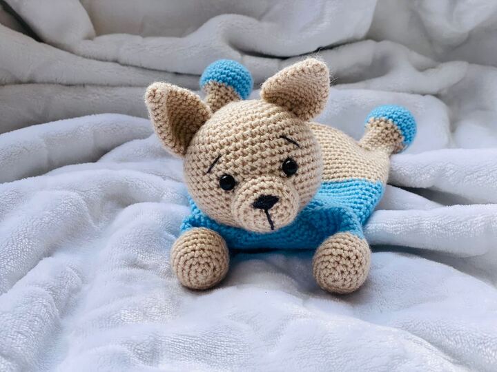 Häkelanleitung Hund Schmusetuch, Schmusehund, Schnuffeltuch