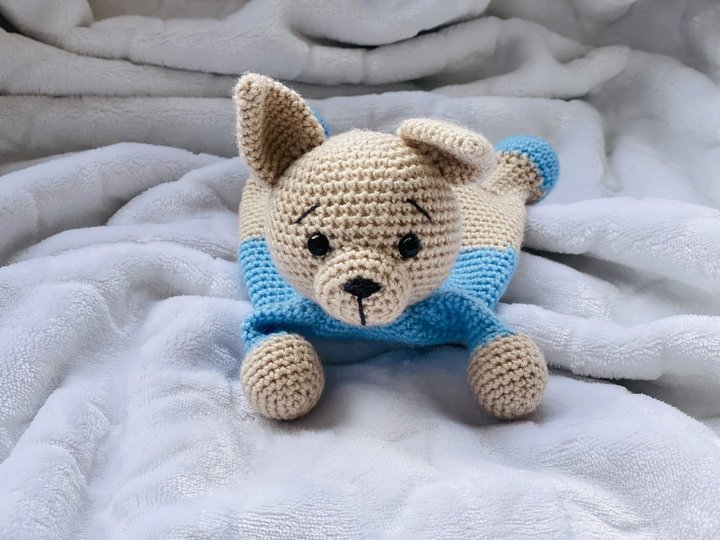 Häkelanleitung Hund Schmusetuch, Schmusehund, Schnuffeltuch