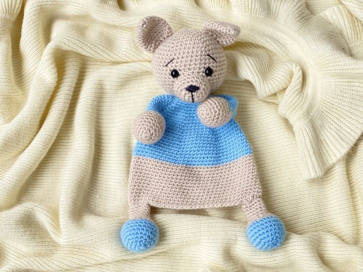 Häkelanleitung Hund Schmusetuch, Schmusehund, Schnuffeltuch