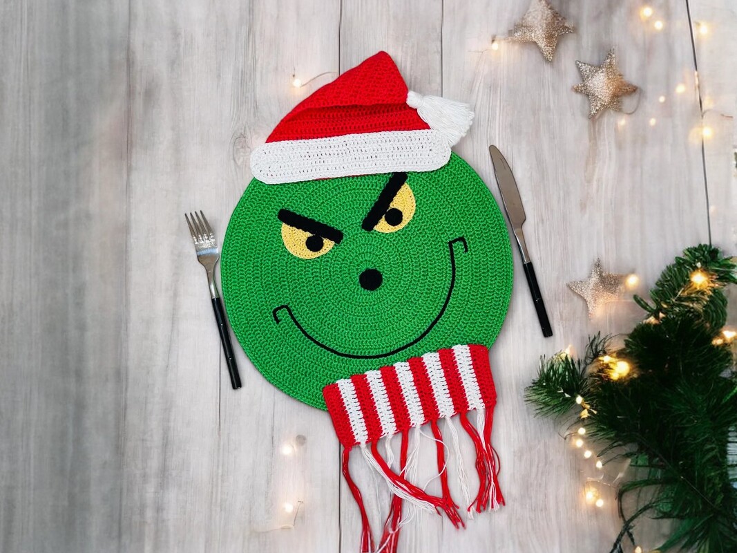 Häkelanleitung Weihnachtsd-Platzdeckchen für weihnachtliche Tischdekoration