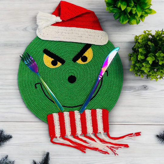 Häkelanleitung Weihnachtsd-Platzdeckchen für weihnachtliche Tischdekoration