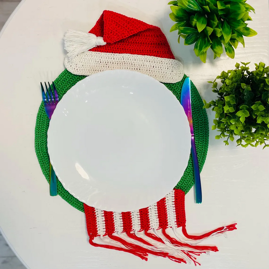 Häkelanleitung Weihnachtsd-Platzdeckchen für weihnachtliche Tischdekoration