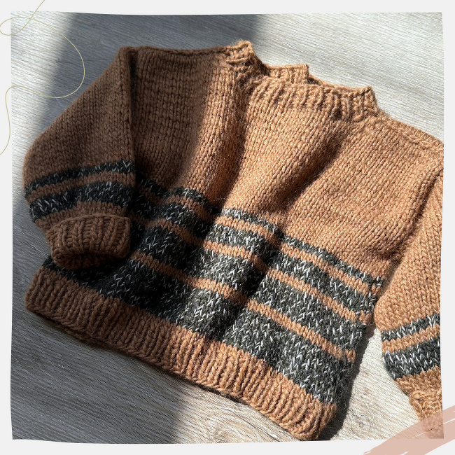 Oversize Baby- und Kinderpullover HAPE - Strickanleitung