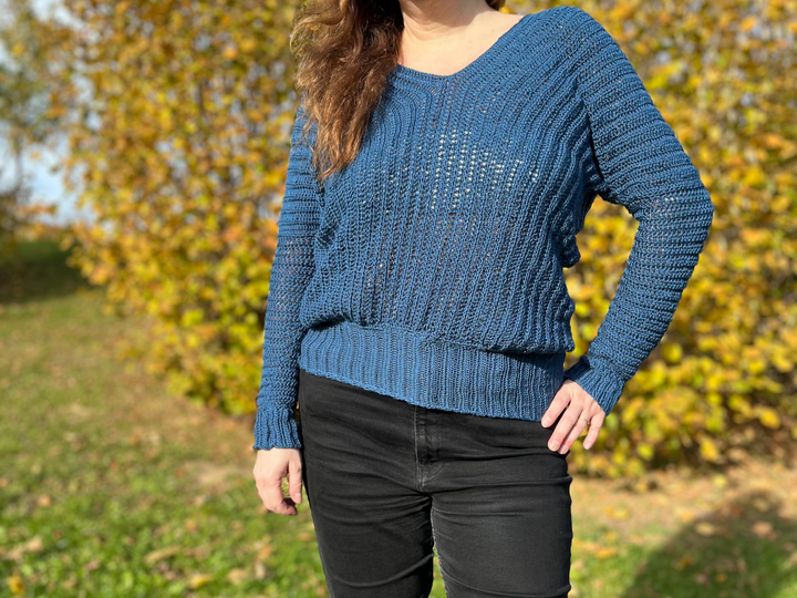 Crochet Pattern Batwing Sweater
