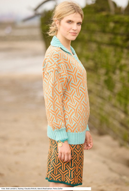 Pullover und Rock im Jacquardmuster - Bild 4