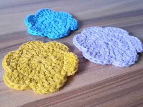 PDF Häkelanleitung "Blumen-Applikation Gerda" Deutsch