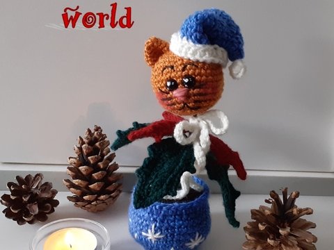 Häkelanleitung Katzen-Poinsettia