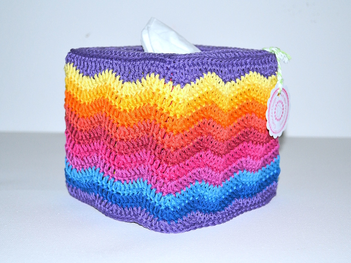 Häkelanleitung Tücherboxhülle „Waves“, Hülle für Tücherbox, 2 Größen/Formen