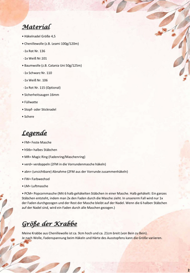 Häkelanleitung Krabbe