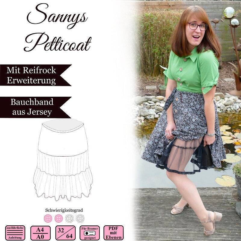 Sannys Petticoat / Reifrock - Gr 32-64 - E-Book und Nähanleitung