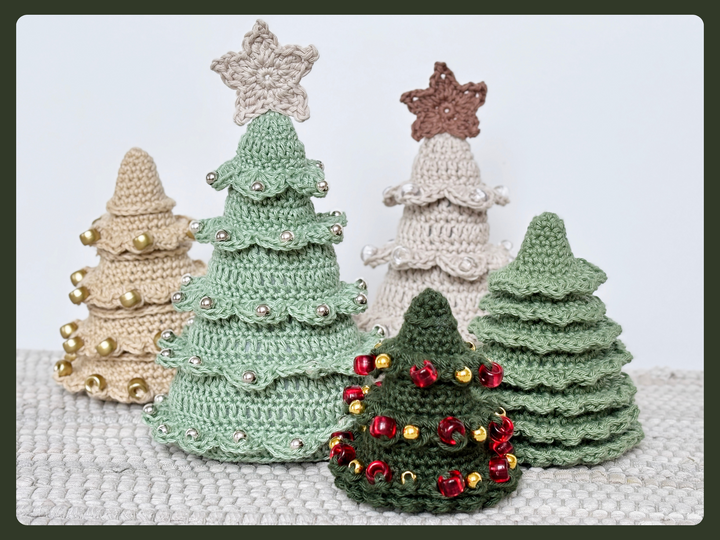 No-sew Crochet Christmas Tree Pattern Bundle, Holiday Decoration, Christmas