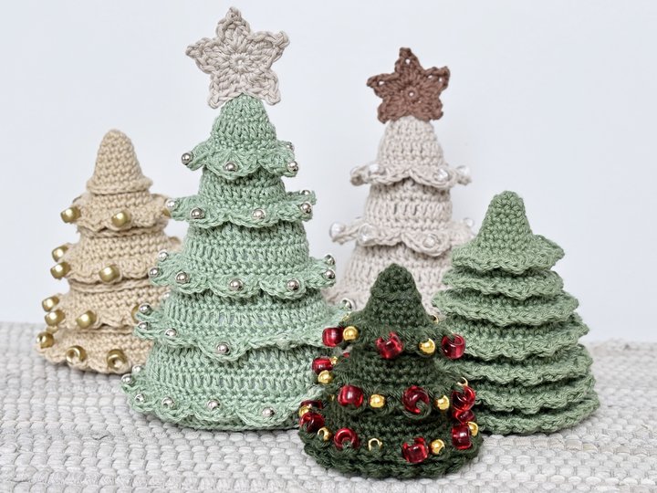 No-sew Crochet Christmas Tree Pattern Bundle, Holiday Decoration, Christmas