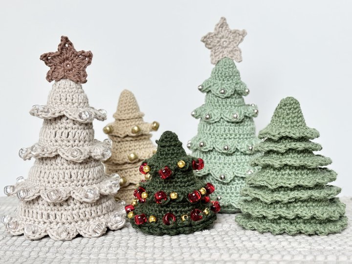 No-sew Crochet Christmas Tree Pattern Bundle, Holiday Decoration, Christmas