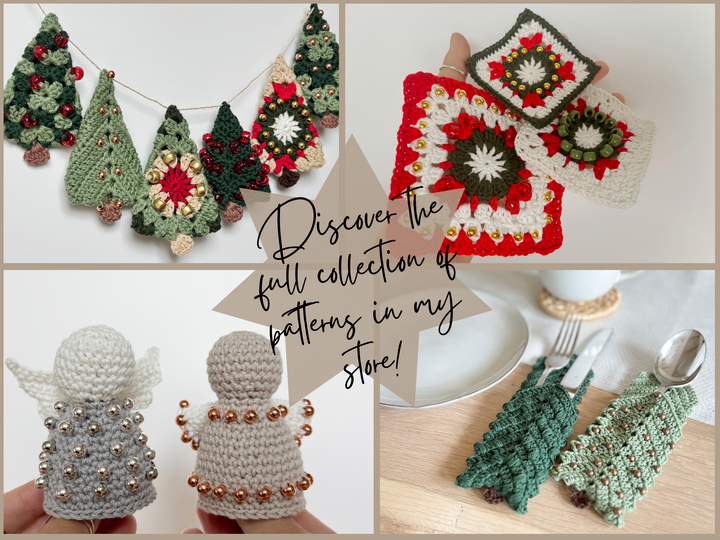 No-sew Crochet Christmas Tree Pattern Bundle, Holiday Decoration, Christmas