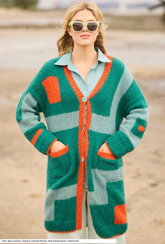 Mantel mit Farbflächen - Bild 4