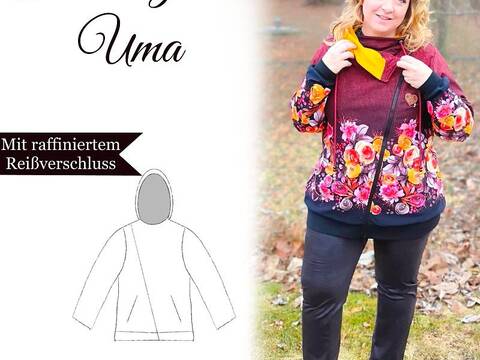 Hoodiejacke Uma – Gr. 32-64 – E-Book und Nähanleitung
