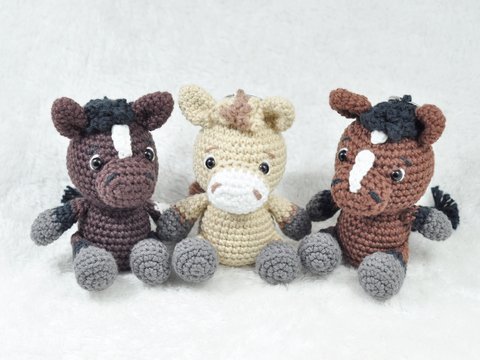 Crochet Pattern Horse Keychain