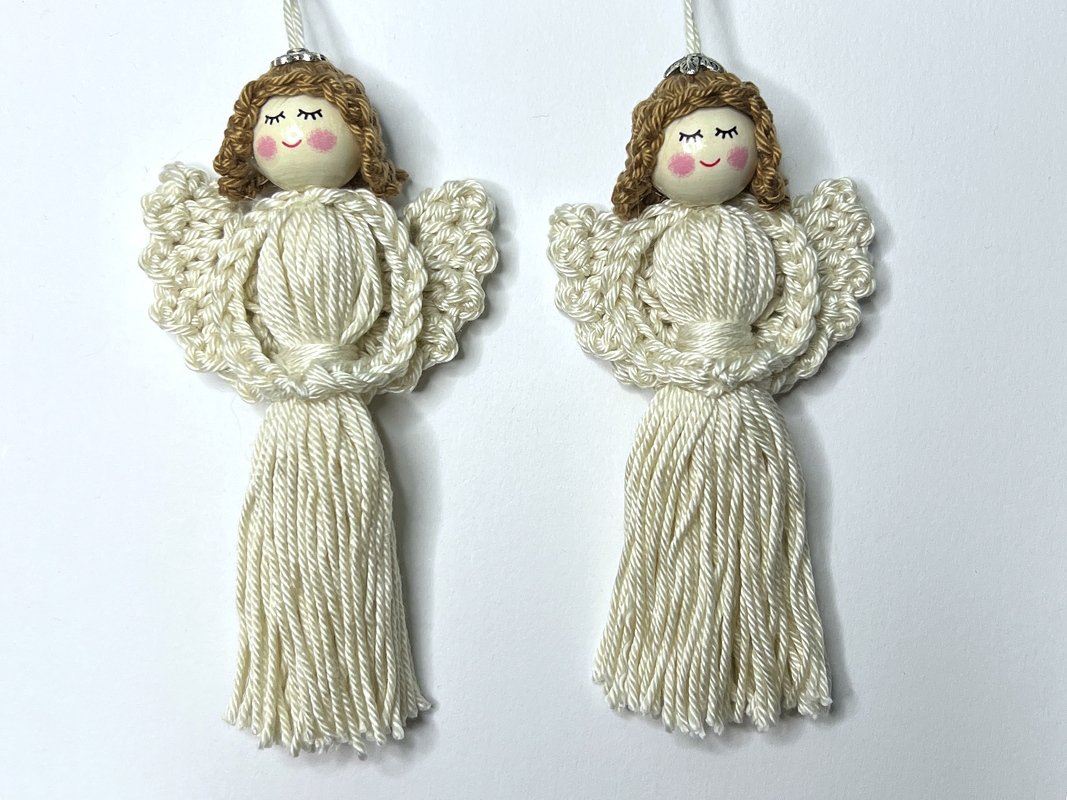 Tassel Angel “Elea” Crochet Pattern, Christmas Ornament, Easy DIY Angel - Image 6