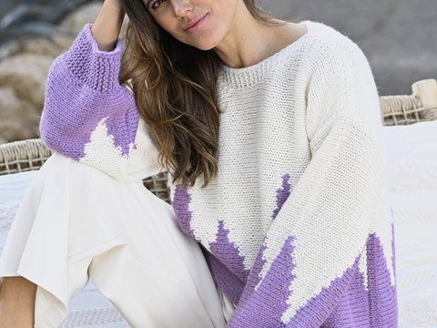 Strickanleitung Pullover mit Farbzacken (9601349_12)
