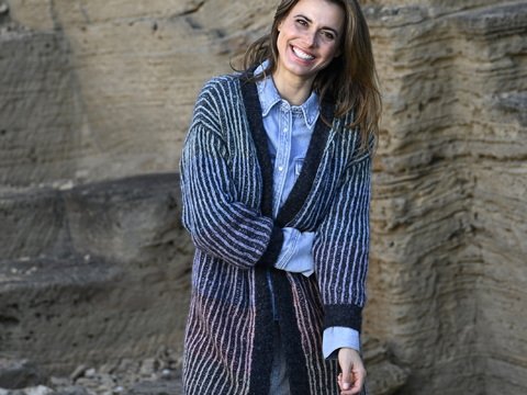 Strickanleitung Kurzmantel im 2-farbigen Patent (9601349_21)