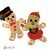Gingerbread Duo crochet applique
