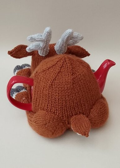 TeaCosyFolk's Christmas Knackered Reindeer Tea Cosy Knitting Pattern