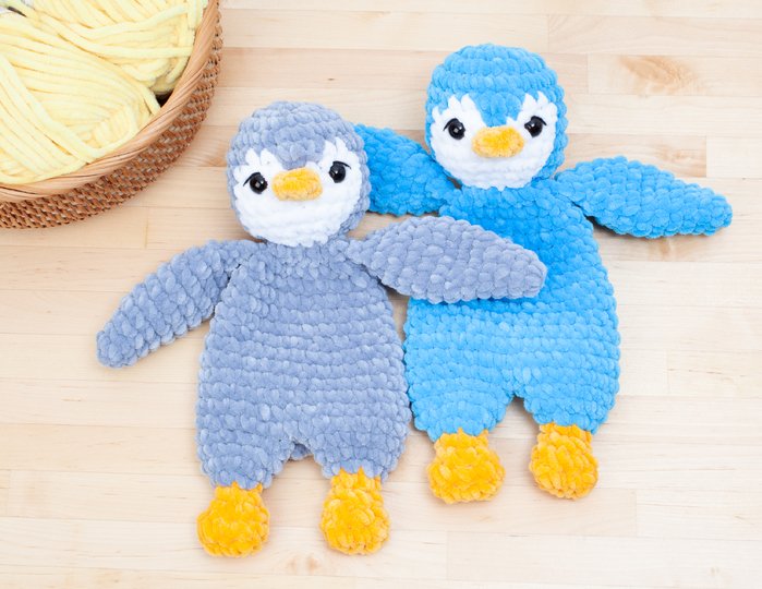 Crochet Penguin Lovey Pattern – Amigurumi Snuggler / Comforter Toy PDF