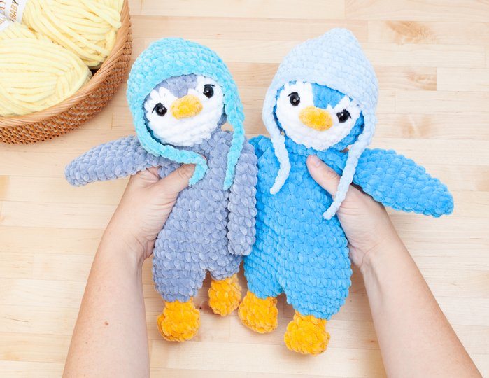 Crochet Penguin Lovey Pattern – Amigurumi Snuggler / Comforter Toy PDF