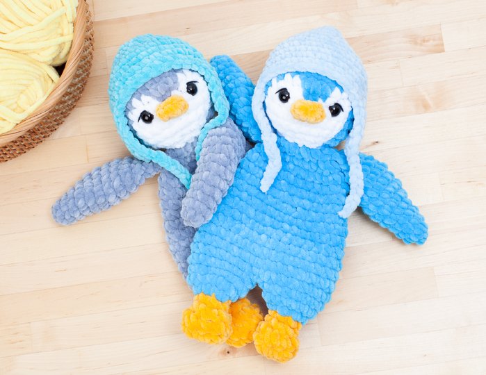 Crochet Penguin Lovey Pattern – Amigurumi Snuggler / Comforter Toy PDF