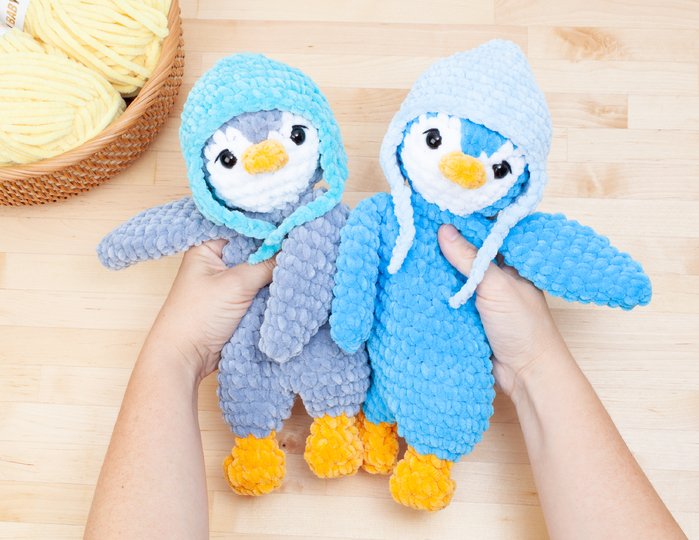 Crochet Penguin Lovey Pattern – Amigurumi Snuggler / Comforter Toy PDF