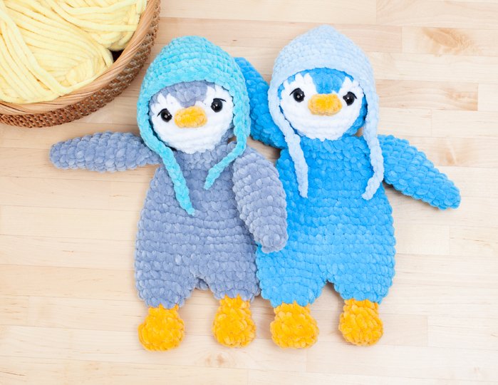 Crochet Penguin Lovey Pattern – Amigurumi Snuggler / Comforter Toy PDF