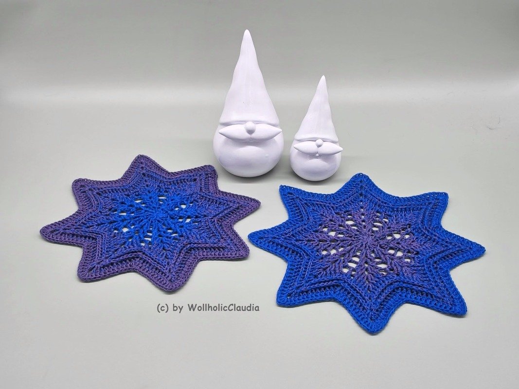 Häkelanleitung Tischdecke- Mandala - Decke "Abendstern