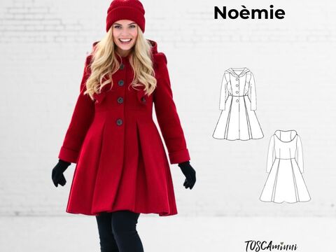 Schnittmuster Damenmantel Noèmie Gr. 34-54 tailliert