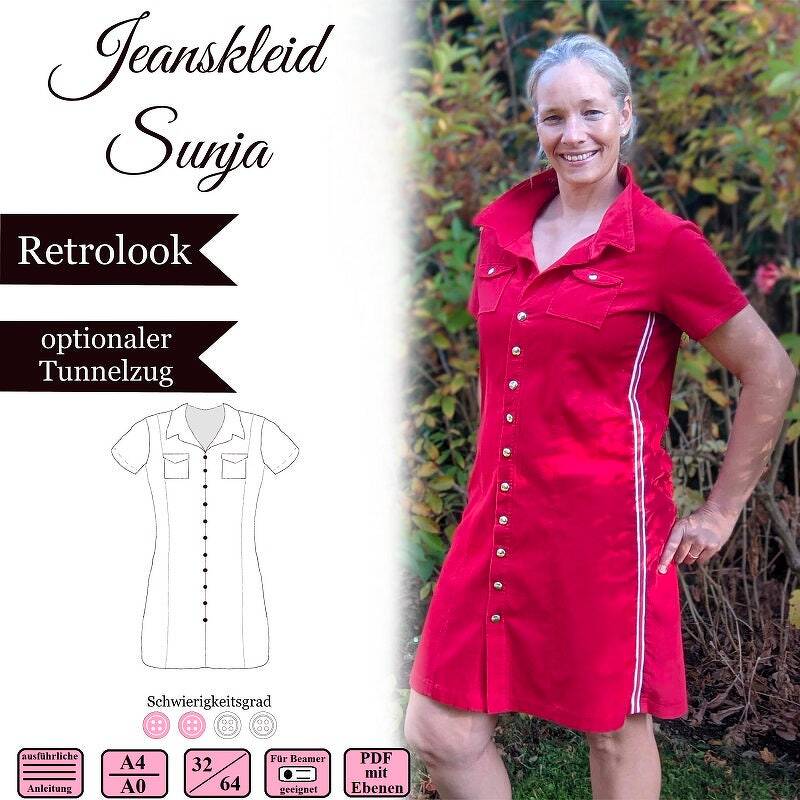 Jeanskleid Sunja - Gr 32-64 - E-Book und Nähanleitung