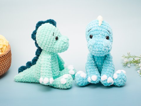 Amigurumi Dinosaurier Häkelanleitung PDF – Plüsch Dino häkeln